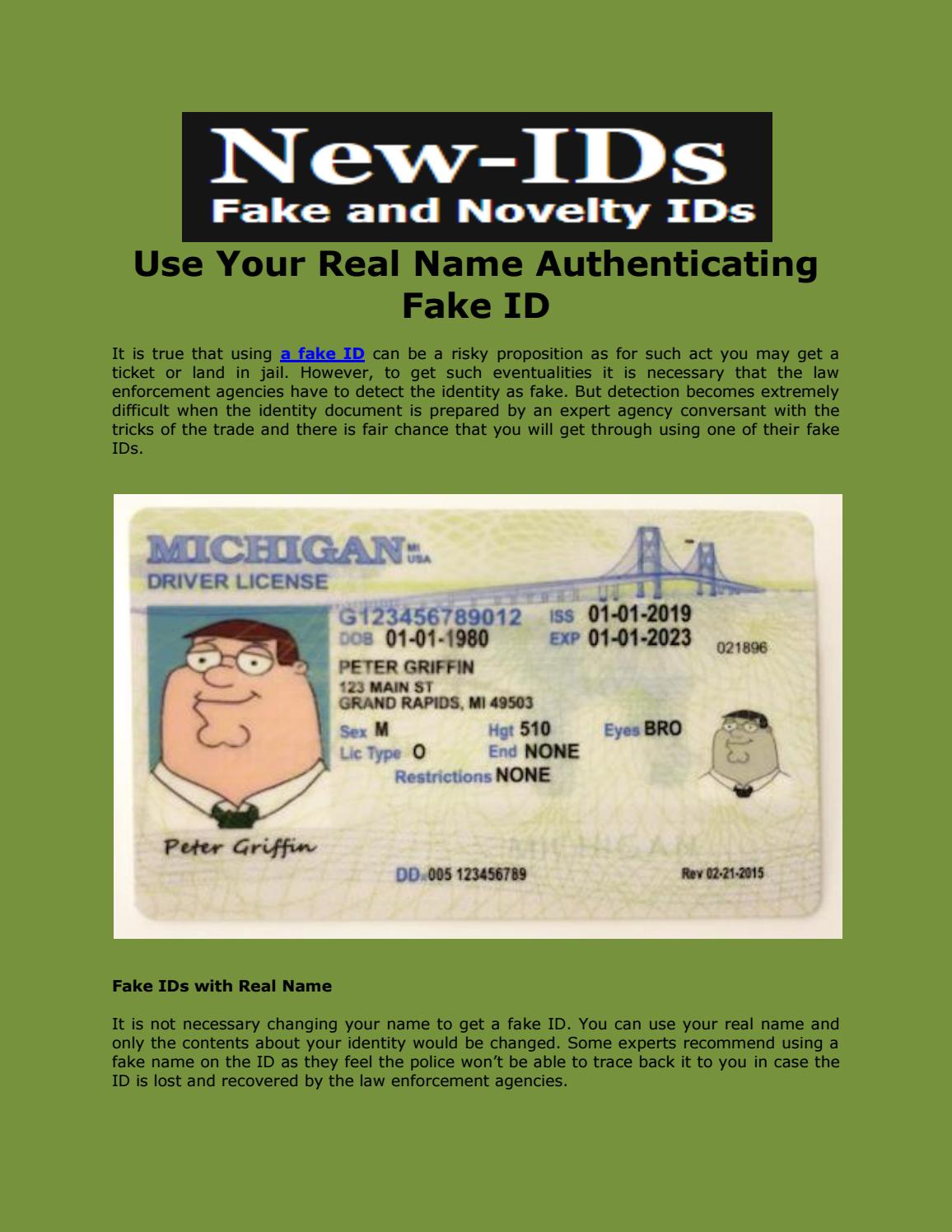 cool fake id names