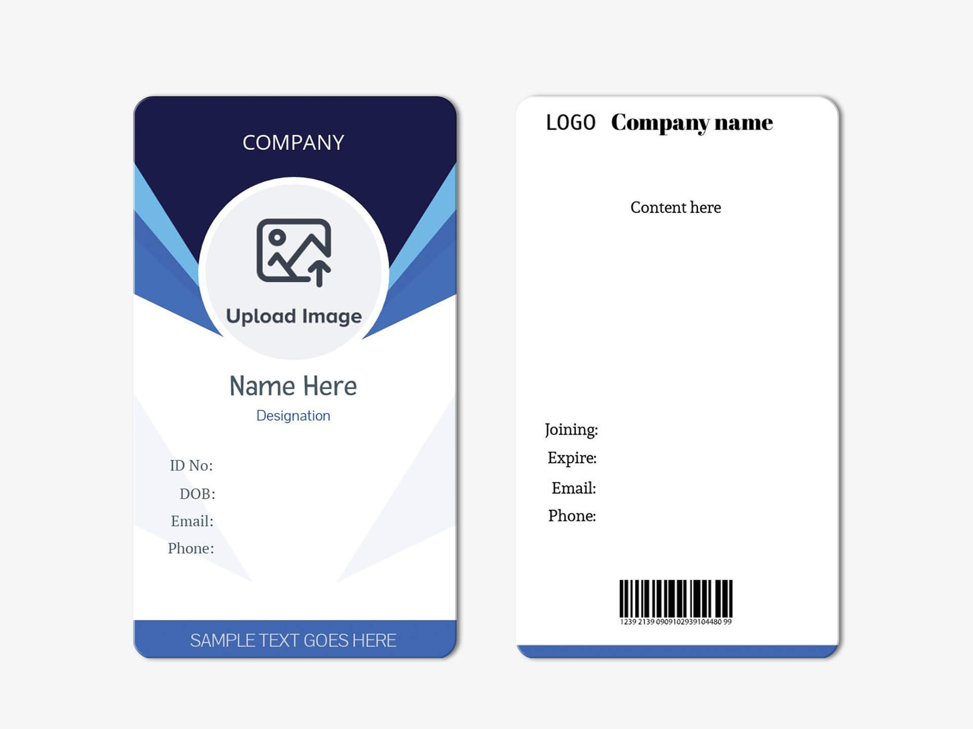 fake company id card