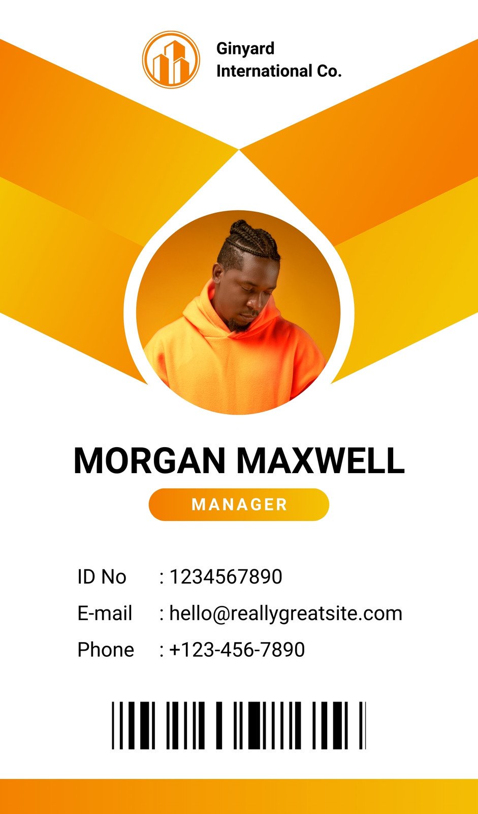 fake id card template