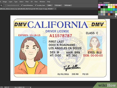 fake id card template