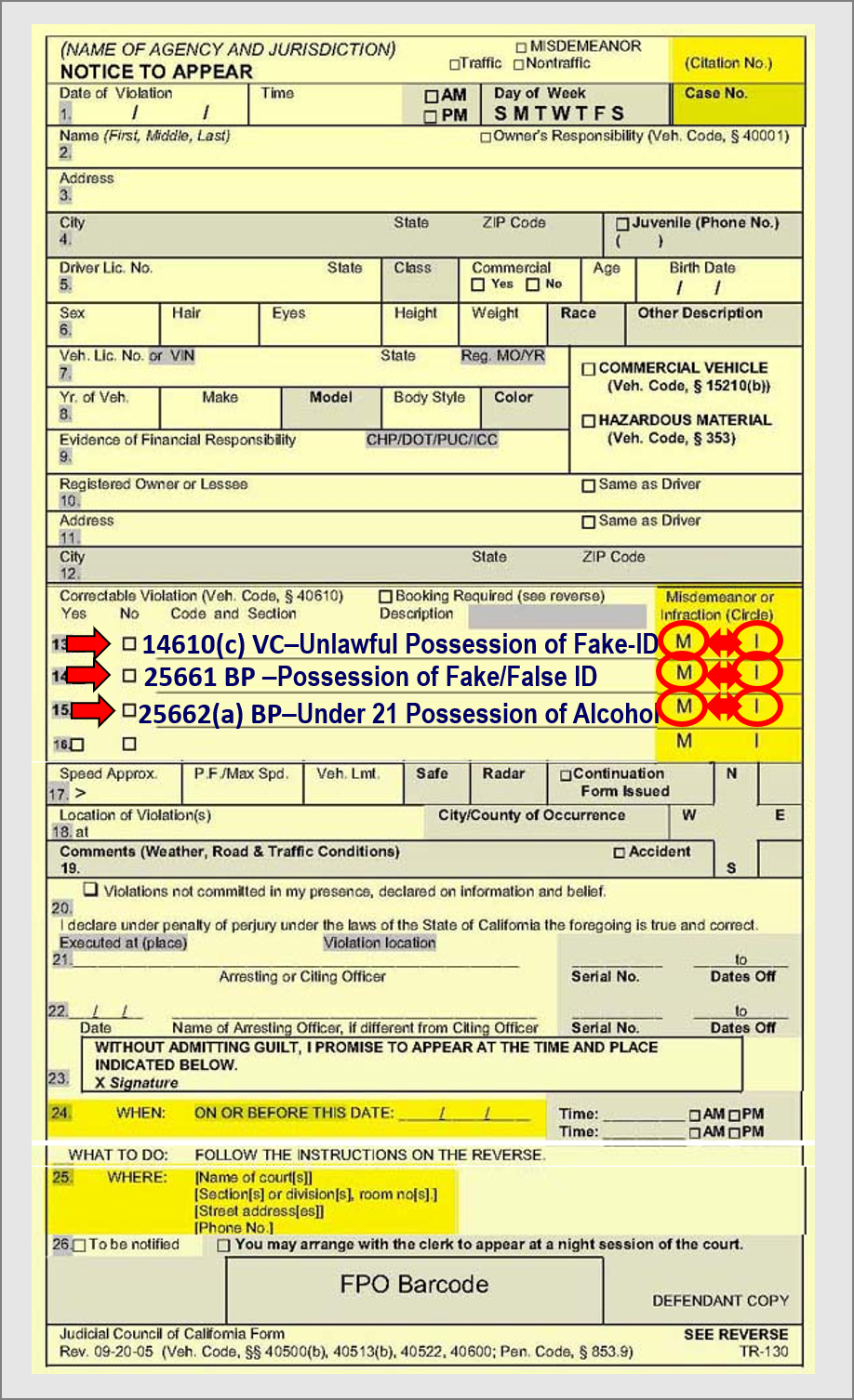 fake id case