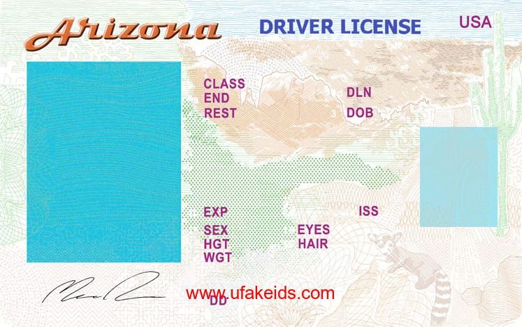 fake id template california