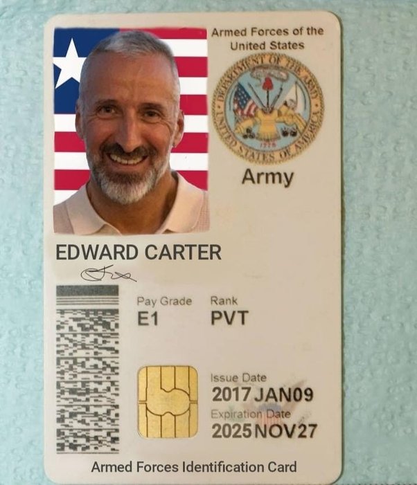 fake military id card