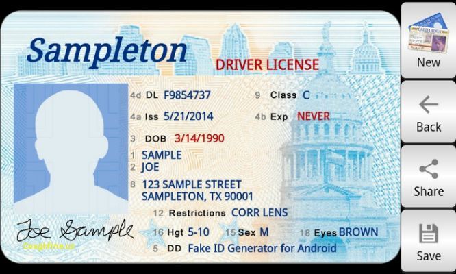 fake state id generator