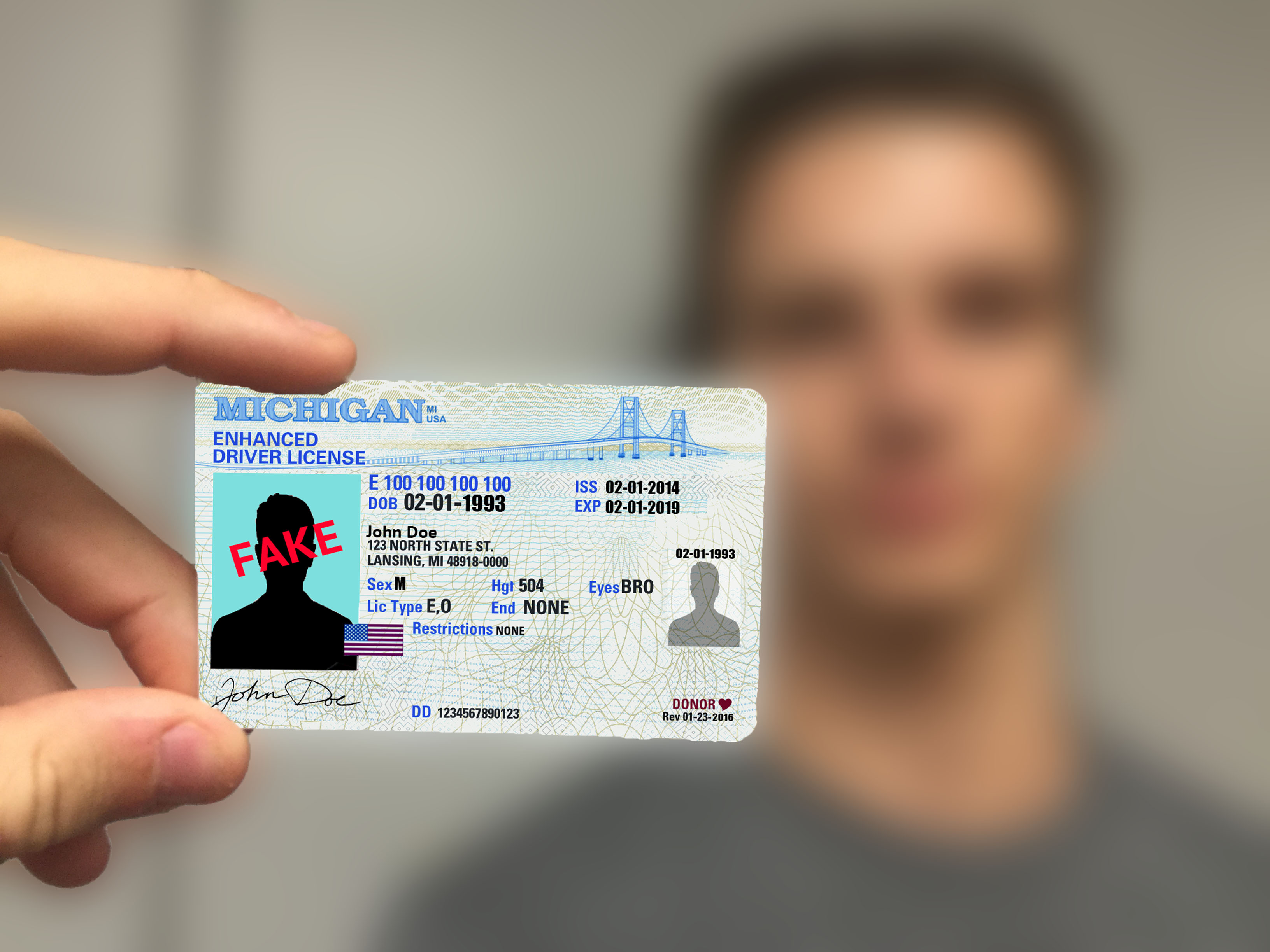 how to tell if a michigan id is fake