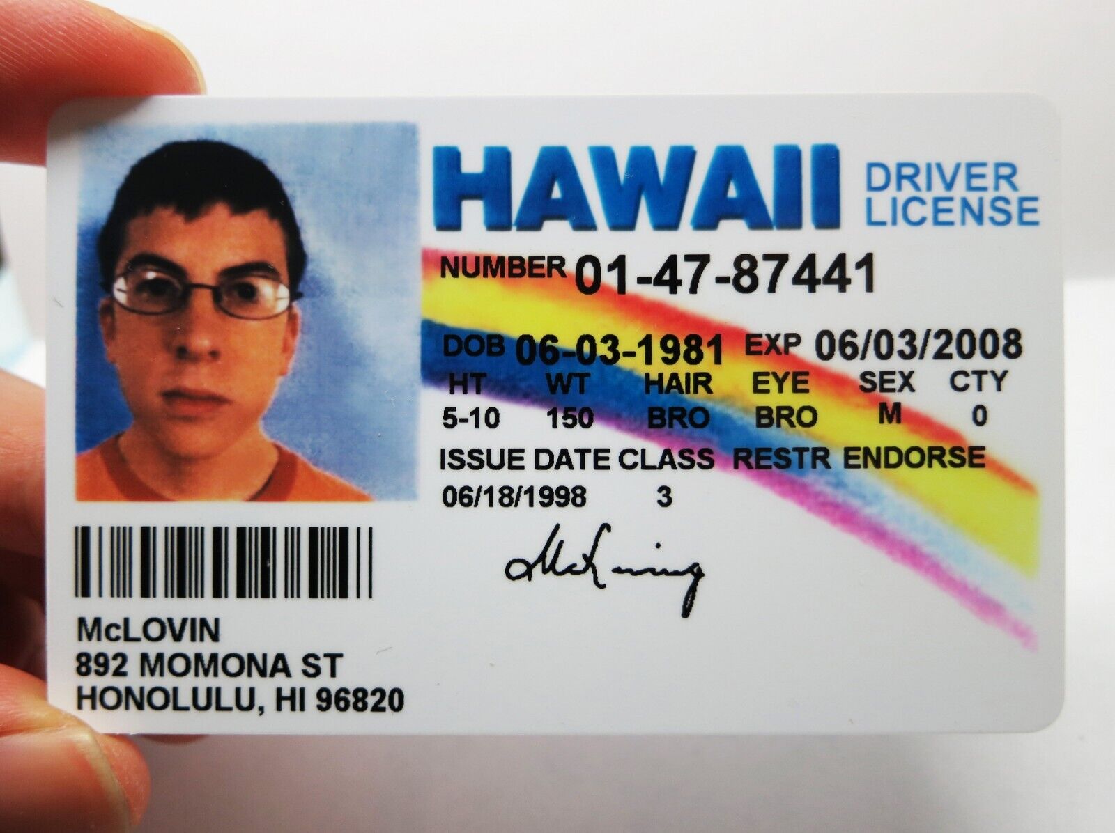 mclovin fake id