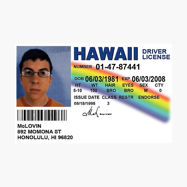 mclovin fake id