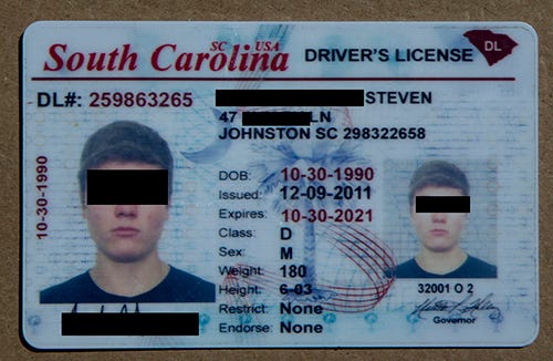 picture of fake id